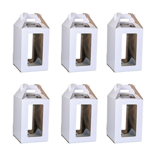 Injueey Envases para pasteles desechables duraderos de 6 piezas para cualquier ocasión, cajas para pasteles con cajas para pasteles altas Herramientas y accesorios para hornear 12*12*14