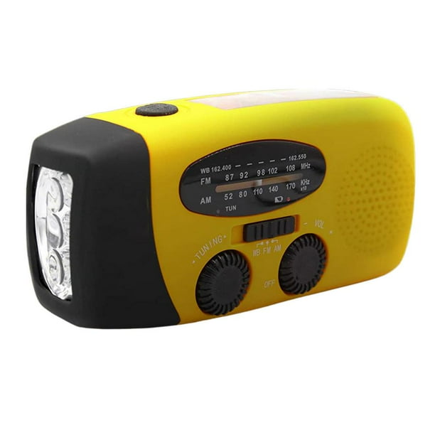 Famure 1200mAh Emergency Weather Radio Hand Crank Radio with Solar