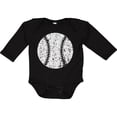 thumbnail image 3 of Inktastic Distressed Baseball in White Boys or Girls Long Sleeve Baby Bodysuit, 3 of 5