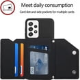 thumbnail image 3 of for Samsung Galaxy A53 5G Wallet Cover,Durable PU Leather Magnetic Closure Kickstand with Wrist Strap Credit Cards Pocket Shockproof Case for Samsung Galaxy A53 5G (Not 4G) YBFG Black, 3 of 14