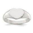 thumbnail image 3 of 925 Sterling Silver Heart Signet Ring Size 6, 3 of 6