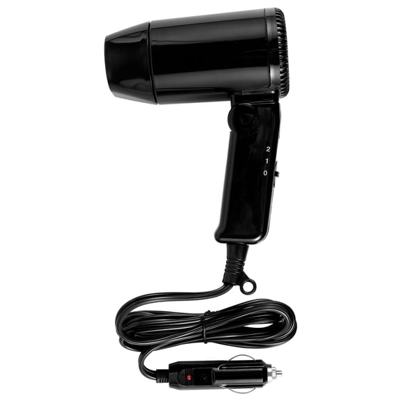 Ikoopy 12V Car Styling Hair Dryer 2 Speed Car Hair Blow Dryer with Foldable Handle Compact Car Hair Available Hot and Cold Wind Car Styling Hair Blower for Self-Driving Travel Window Defroster 4.65in