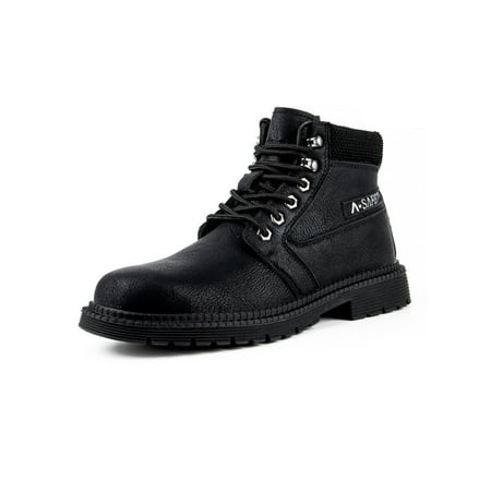 

Avamo Mens Work Boots Steel Toe Protection Boot Slip Resistant Safety Shoes Men Ankle Booties Comfort Heavy Duty Black Style A 7
