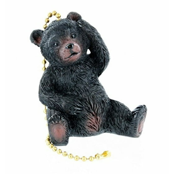 Jumbo Black Bear Ceiling Fan Light Pull Scratching Head Cub Departments
