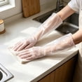 thumbnail image 5 of Extended Dishwashing Gloves 1 Pack of 10 Pairs Gloves Disposable Kitchen Cleaning Gloves with Extra Length, Waterproof Oil Resistant Household Gloves for Laundry Housework（1 pack）, 5 of 5