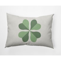 Simply Daisy 14" x 20" Lucky Clover St. Patrick's Day Decorative Lumbar Pillow