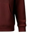 thumbnail image 5 of Timoontee Mens Hoodies Casual Sweatshirts Loose Long Sleeve Tops Spring Fall Drawstring Hoodie Quarter Zip Pullover with Pocket Wine M, 5 of 5
