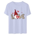 thumbnail image 4 of Meichang T-Shirt de la Saint-Valentin pour Femmes, Imprimé Cœur Mignon, Manches Courtes, Col Rond, Coupe Ample, 4 of 6