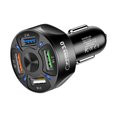 thumbnail image 1 of Chargeur de Voiture Rapide 4usb Rond Intelligent 4 Ports QC3.0 Tête de Charge Rapide pour Voiture, 1 of 3