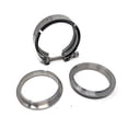 thumbnail image 2 of 3" V Band Clamp & Interlocking Flange Set, Stainless Steel, Exhaust Clamps, 2 of 4