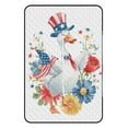 thumbnail image 2 of Patriotic Goose Floral Wreath Design Outdoor Picnic Blanket, Foldable Waterproof Beach Mat, Portable Beach Blanket for Beach Camping, Hiking, Family Concerts, 2 of 8