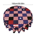 thumbnail image 3 of Patriotic Round Waterproof Table Cover 59.1 Inch For Kitchen Dining Room And Festival Use, 3 of 6