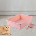 thumbnail image 6 of Bvdfgk Cat Litter Boxes for Indoor Cats Litter Pan Cage Accessories High Sides Tall Cat pink, 6 of 9