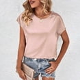 thumbnail image 2 of Women's Short Sleeve Crop Top Tight Fit Basic Tee Summer Casual Going Out Shirts Comfortable Stylish Fashion, 2 of 2