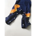thumbnail image 7 of Infant Baby Boy Clothes Dinosaur Long Sleeve Romper + Animal Style Suspender Pants Outfit Set Dark Blue 6-9 Months, 7 of 7