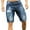 Blue, variant on Baberdicy Ripped Jeans Men Casual Shorts Spring Mens Pocket Sports Summer Bodybuilding Denim Short Pants Jeans Mens Jeans Blue