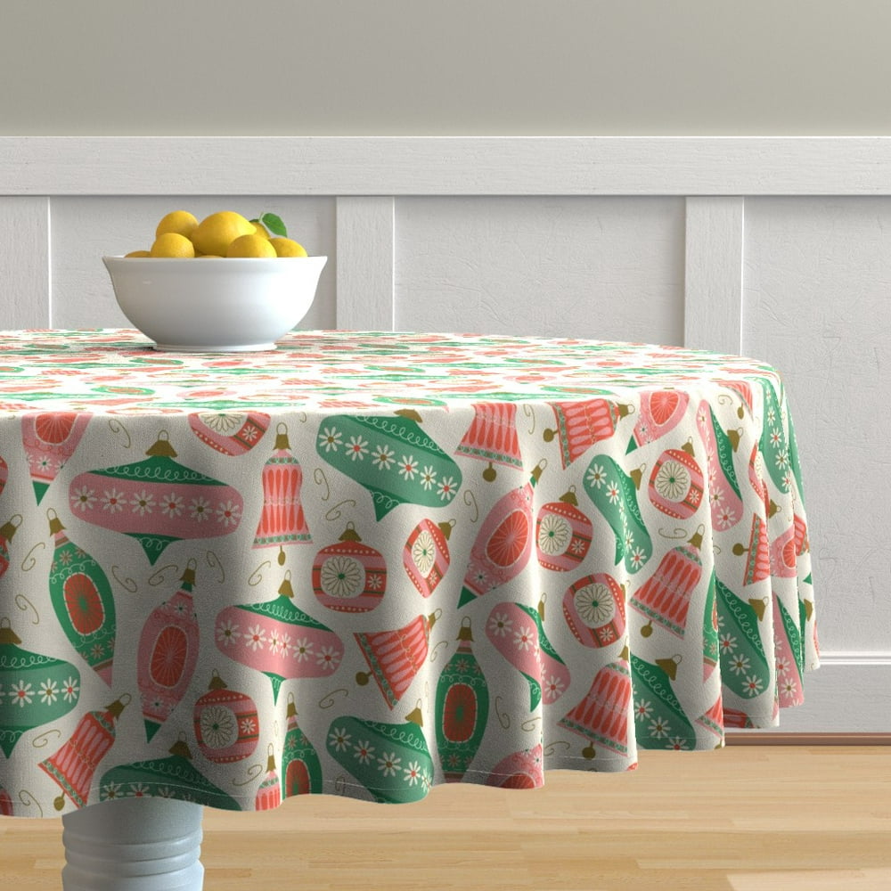 Small round christmas tablecloths