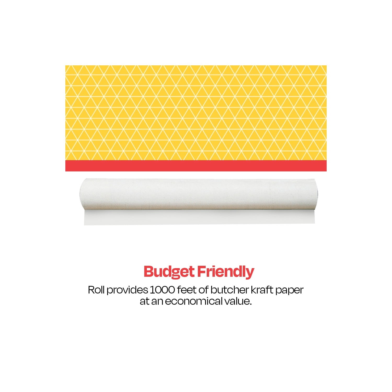 School Smart 086654 Butcher Paper Roll - 50 Lbs. - 36 In. x 1000 Ft. - White