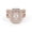 Rose Gold, variant on Twisted Shank Double Halo Bridal Set Ring for Women, Center 7x5mm Emerald and Round Cut Lab Created Moissanite Engagement Wedding Ring in 14K Solid Yellow Gold Size-10