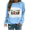 thumbnail image 2 of Qiopertar Femmes Décontracté Manches Longues Col Rond Hauts Chemises Amples Blouse Imprimé Saint-Valentin Chandail en Molleton Graphique Liquidation Livraison Gratuite à Moins de 5$ jusqu'à 90 % de Réduction, 2 of 4