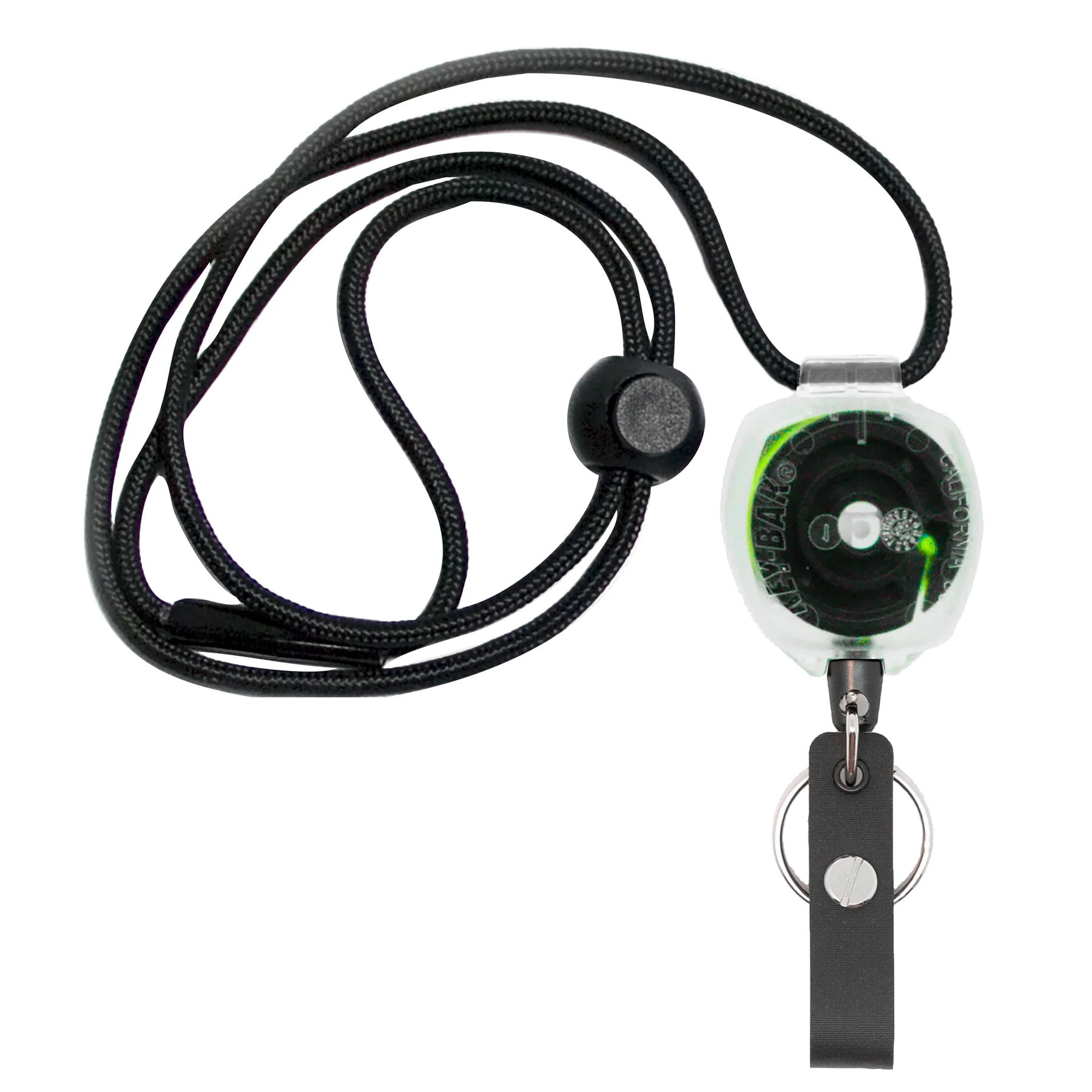 KEY-BAK Super Duty Lanyard Badge & ID Holder with Clear Sidekick Retractable Keychain- Green