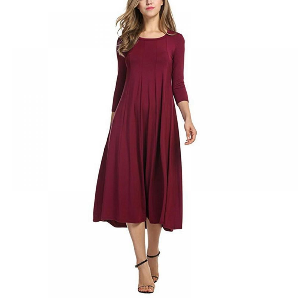 Women's Summer Casual Dresses Solid ...