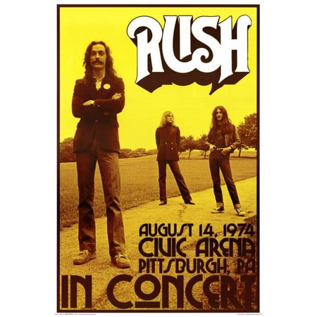 Jazz Concert Poster - Rush In Concert 1974 Poster - 24x36