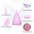 thumbnail image 4 of Medical silicone female menstrual cup food grade material menstrual cup menstrual cup reusable female aunt menstrual cup white large, 4 of 5
