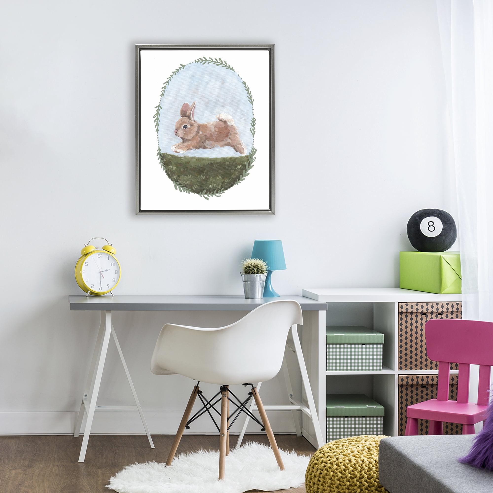 Stupell Industries The Goodness of Spring Gray Framed Floater Canvas Wall Art, design by Sara Baker