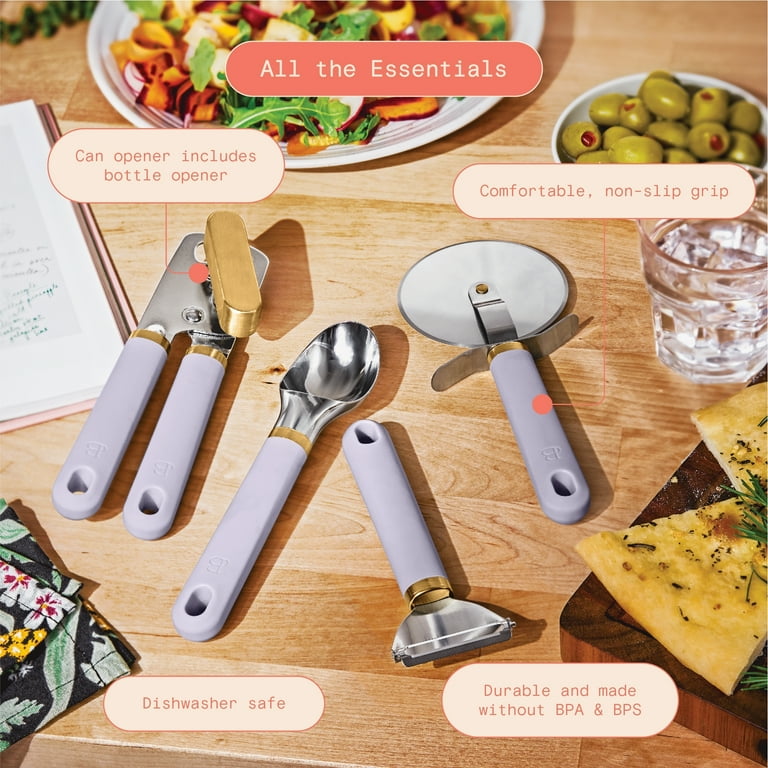 調理器具 Cute Little Things Beautiful 4-Piece Essentials Gadget Set, Lavender by Drew