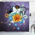thumbnail image 1 of Ambesonne Colorful Shower Curtain, Stars Flowers Swirls, 69"Wx75"L, Multicolor, 1 of 3