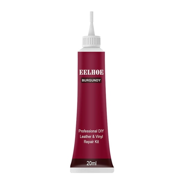 Pasta de reparación 20ML Gel de reparación de cuero para chaqueta de muebles de sofá (rojo vino)