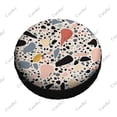 thumbnail image 5 of Tranquil Terrazzo Pattern Polyester Universal Spare Wheel Tire Cover Wheel Covers for Trailer RV SUV Truck Camper, 5 of 5