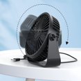 thumbnail image 3 of PENGXIANG X  6 Inch Small Desk Fan with Powerful Airflow  Quiet Operation Portable Fan  3-Speed Adjustable and 360°Rotatable Fan  Mini Personal Fan for Home Office Bedroom—3.9ft Cord, 3 of 9