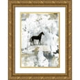 thumbnail image 1 of Ogren, Sarah 24x32 Gold Ornate Wood Framed with Double Matting Museum Art Print Titled - Dark Horse, 1 of 4