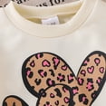 thumbnail image 2 of Baby Girl Outfit Baby Girls Comfortable Fashion Apricot Top Leopard Print Pants Set Clothes Khaki 6 Months-9 Months, 2 of 7