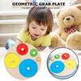 thumbnail image 4 of Rompecabezas Tablero geométrico para agarrar a mano, rompecabezas de madera, juguetes educativos para niños (C), 4 of 4