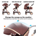 Blahoo Baby Stroller for Toddler .Foldable Aluminum Alloy Pushchair with Adjustable Backrest