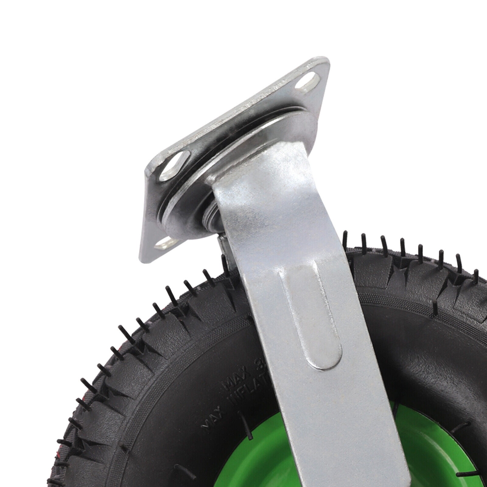 10" Pneumatic Caster Wheel Set – Heavy-Duty Rubber Wheels with Bearings for Carts, Furniture & Equipment – 4 Pack (2 Swivel, 2 Fixed) – 275 lbs Load Capacity, Anti-Skid, Smooth Movement