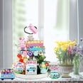 thumbnail image 4 of IUAMXWU 1 Set Spring Tiered Tray Decor Wooden Table Signs Gnome Block Wood Table Centerpieces with Holder for Spring Home Holiday Decoration, Rustic spring tiered tray ornaments, 4 of 9