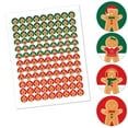 thumbnail image 2 of Big Dot of Happiness Gingerbread Christmas - Gingerbread Man Holiday Party Round Candy Sticker Favors - Labels Fits Chocolate Candy (1 sheet of 108), 2 of 5