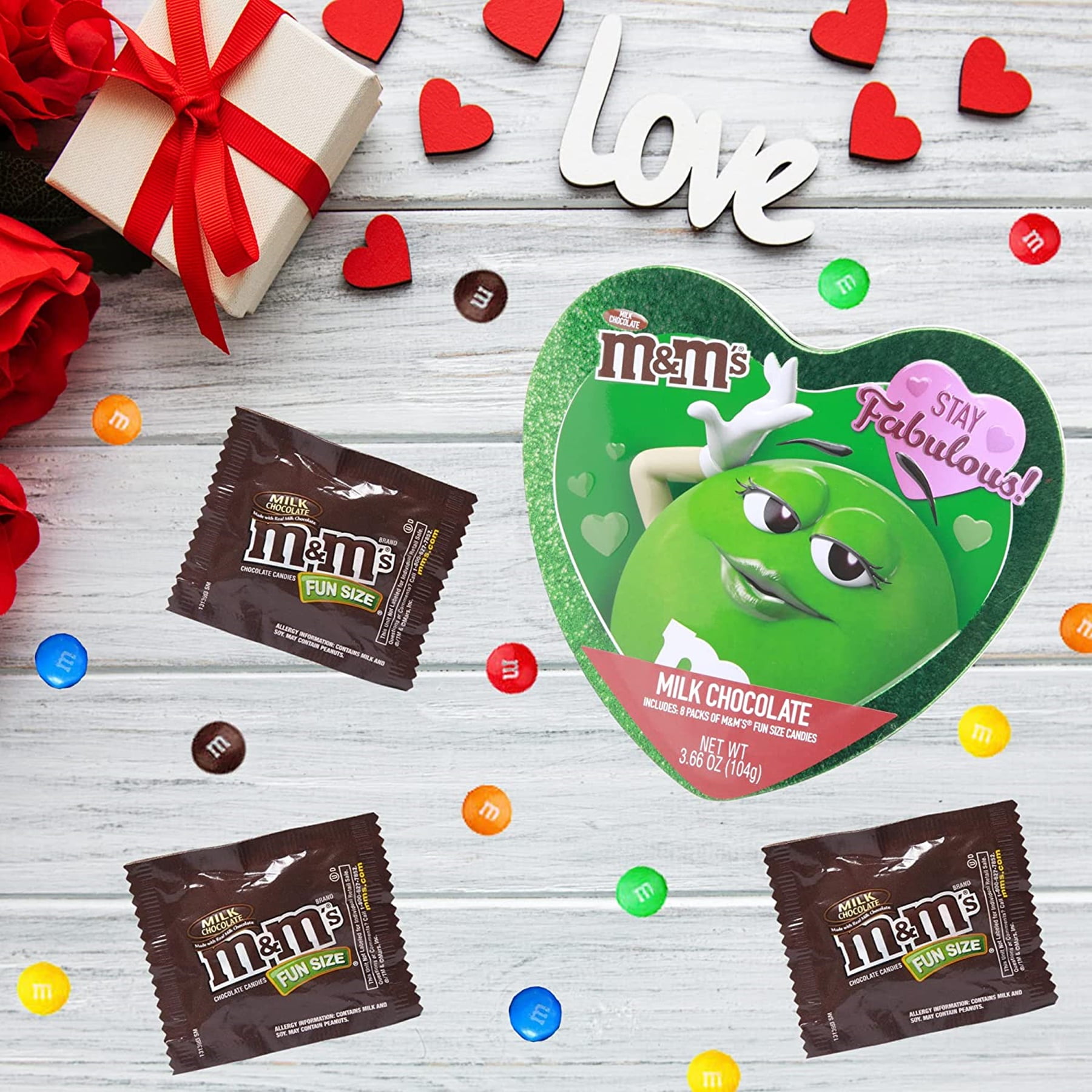 M&M'S Milk Chocolate Candy Valentines Day Gift Heart Box, 0.93 oz - Fry's  Food Stores