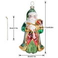 thumbnail image 2 of CJC Christmas Tree Ornaments Holiday Keepsake Gift Glass Christmas Decorations Xmas Gifts Pendant (Santa Claus 2 Pcs), 2 of 8