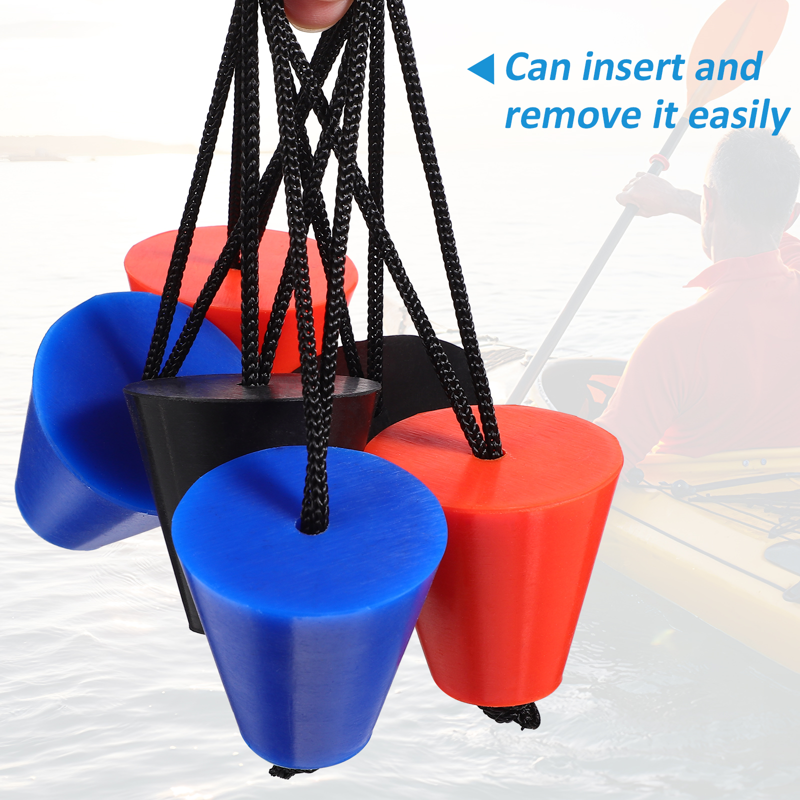 6 Pcs Bouchons de Kayak en Silicone Accessoires Pratiques pour Kayak