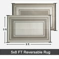 thumbnail image 3 of Outdoor Plastic Waterproof Rug 5'x 8' for Patio, Porch, Deck, Backyard, Balcony, Reversible, Geometric, 3 of 10