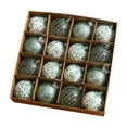 thumbnail image 4 of Adornos de bolas de Navidad BLESIY 16 piezas Verde, 4 of 8
