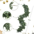 thumbnail image 2 of Guvpev Christmas Decorations - 6FT Christmas Cedar Pine Garland - Artificial Realistic Real Touch Winter Garland for Table Mantel Stairs Railing Fireplace Front Door - Indoor Outdoor Xmas Home Décor, 2 of 6