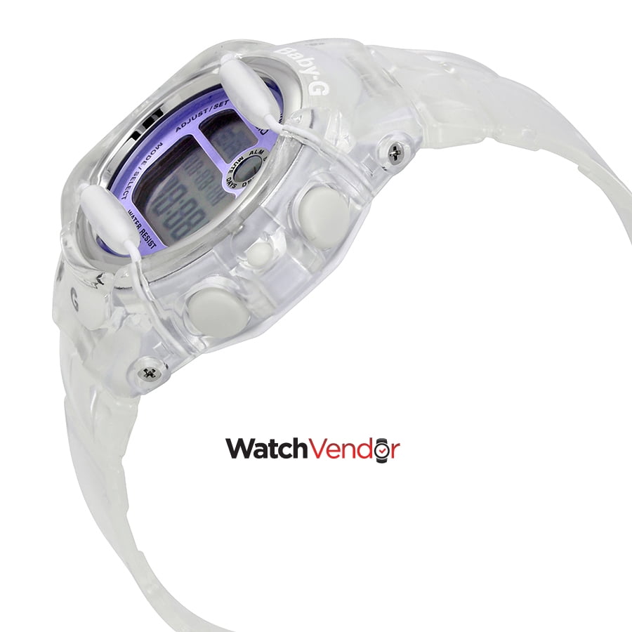 Casio Women s Baby G BG169R 7E Clear Silicone Quartz Sport Watch Walmart