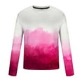 thumbnail image 5 of UVEASISHA Long Sleeve Graphic Tees for Men Fashion Tie Dye Print T-Shirts Big and Tall Casual Crewneck Workout Shirt Hipster Stylish Streetwear Tee Shirts Hot Pink M, 5 of 5
