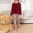 thumbnail image 6 of Wukai Cute Lamas Print Teenagers' Pajama Pant Sleep Pajama Lounge Pant PJ Bottoms with Pockets and Button Fly(Available in Big & Tall)-Small, 6 of 6